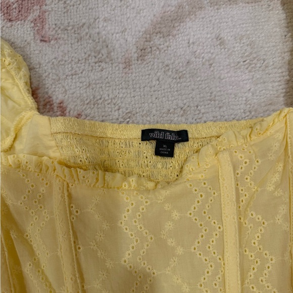 wild fable Yellow Eyelet Two-Piece Set - Picture 2 of 4